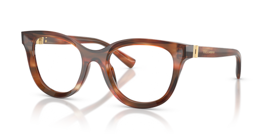 Dolce & Gabbana DG3437 - Striped Brown / Demo Lens (3221)
