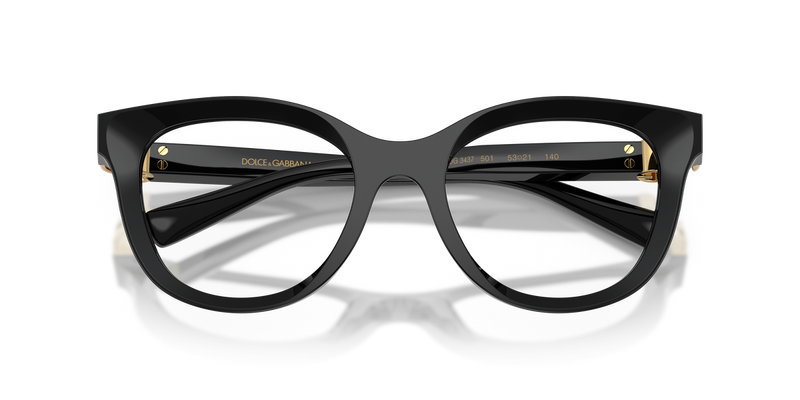 Dolce & Gabbana DG3437 in Black / Demo Lens (501) - Alternate View