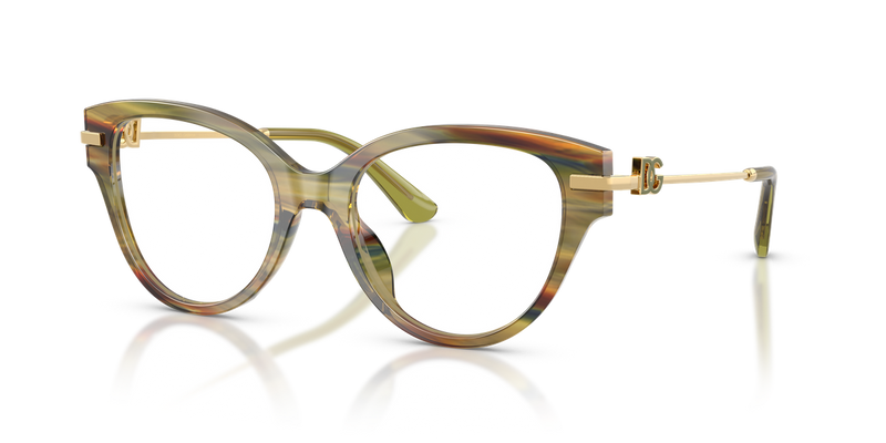 Dolce & Gabbana DG3438 in Striped Green Transparent - Alternate View