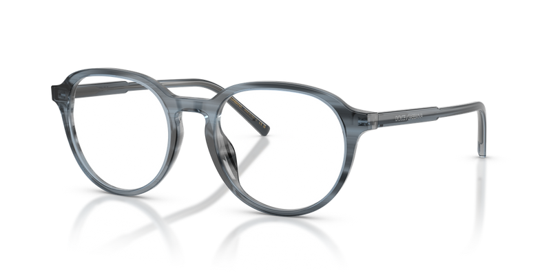 Dolce & Gabbana DG3444 in Blue On Striped Blue / Demo Lens (3482) - Alternate View