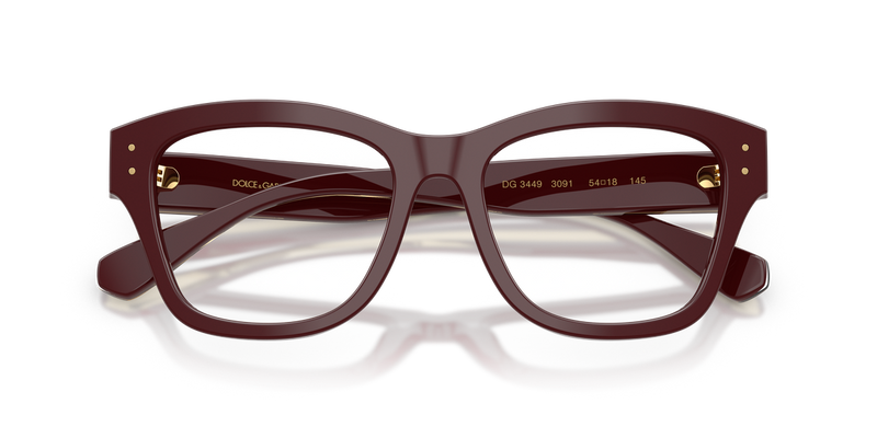Dolce & Gabbana DG3449 in Bordeaux - Side View