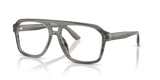 Transparent Grey On Striped Grey / Clear Blue Light Filter (3479)