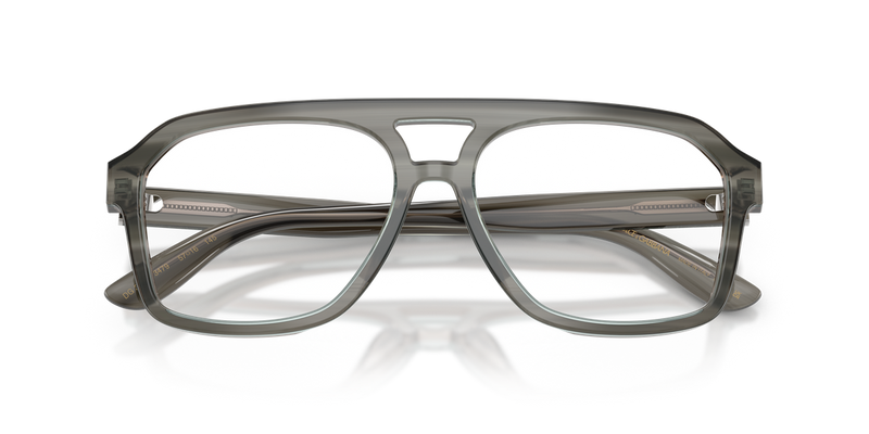 Dolce & Gabbana DG3452 in Transparent Grey On Striped Grey - Side View