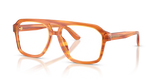 Transparent Camel On Striped Ginger / Demo Lens (3483)