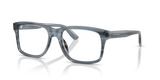 Transparent Blue On Striped Blue / Demo Lens (3482)