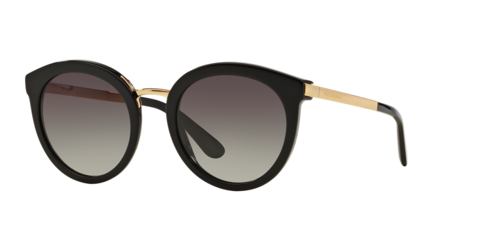 Dolce & Gabbana DG4268 in Black / Light Grey Gradient Dark Blue (501/8G) - Front View