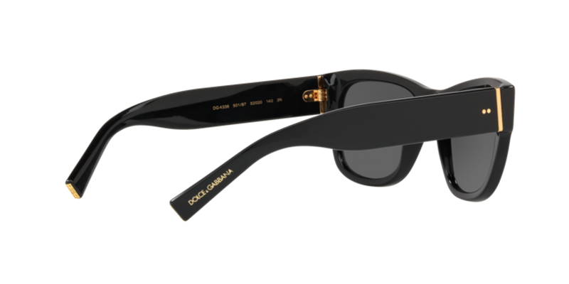 Dolce & Gabbana DG4338F in Black - Temple Detail