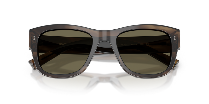 Dolce & Gabbana DG4338 in Green Havana / Brown (3200/3) - Side View