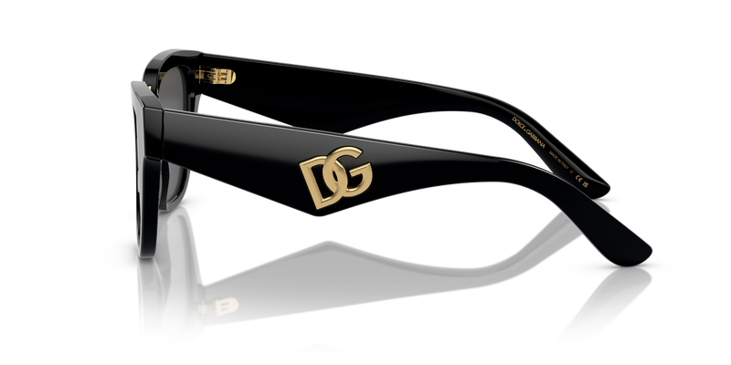 Dolce & Gabbana DG4437 in Black / Dark Grey (501/87) - Back View
