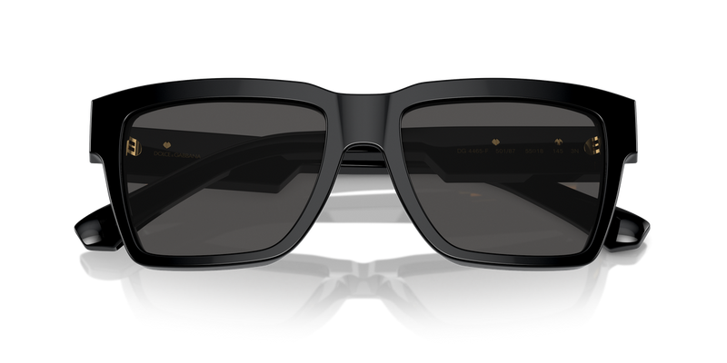 Dolce & Gabbana DG4465F in Black / Dark Grey (501/87) - Side View