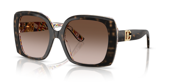 Dolce & Gabbana DG4475 - Havana On White Barrow / Brown Gradient (321713)