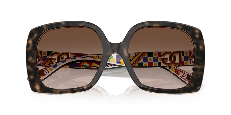 Dolce & Gabbana DG4475 in Havana On White Barrow / Brown Gradient (321713) - Side View
