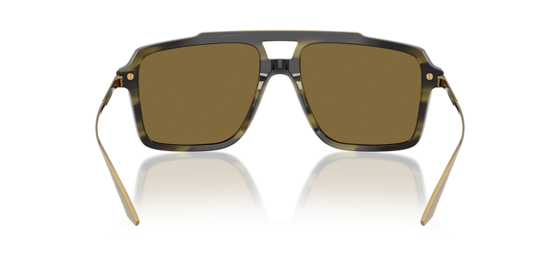 Dolce & Gabbana DG4477 in Striped Olive / Brown (3447S7) - Alternate View