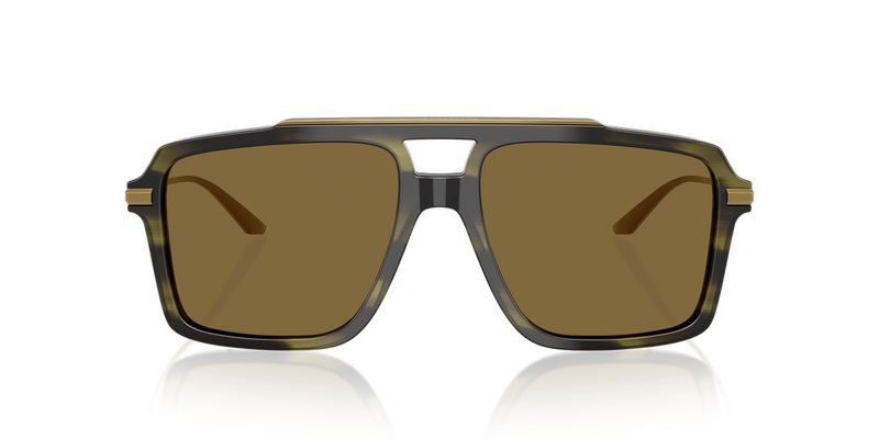 Dolce & Gabbana DG4477 in Striped Olive / Brown (3447S7) - Alternate View
