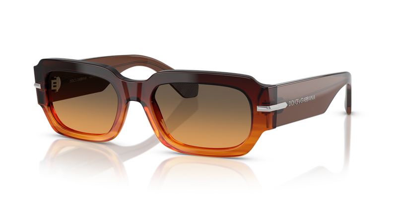 Dolce & Gabbana DG4485 in Gradient Striped Brown / Orange Gradient Light Green (348618) - Alternate View