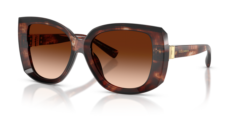 Dolce & Gabbana DG4495 in Dark Red Havana / Brown Gradient (322274) - Front View