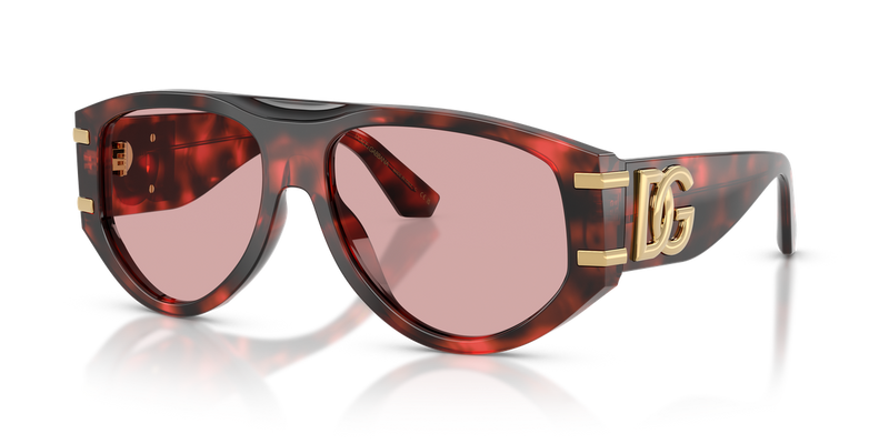 Dolce & Gabbana DG4499 in Red Havana / Light Violet (335884) - Alternate View