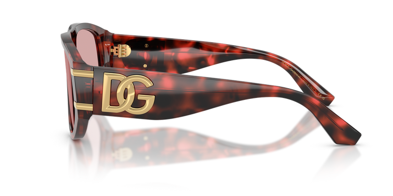 Dolce & Gabbana DG4499 in Red Havana / Light Violet (335884) - Alternate View