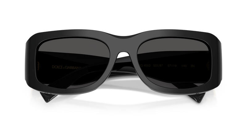 Dolce & Gabbana DG4503 in Black / Dark Grey (501/87) - Alternate View