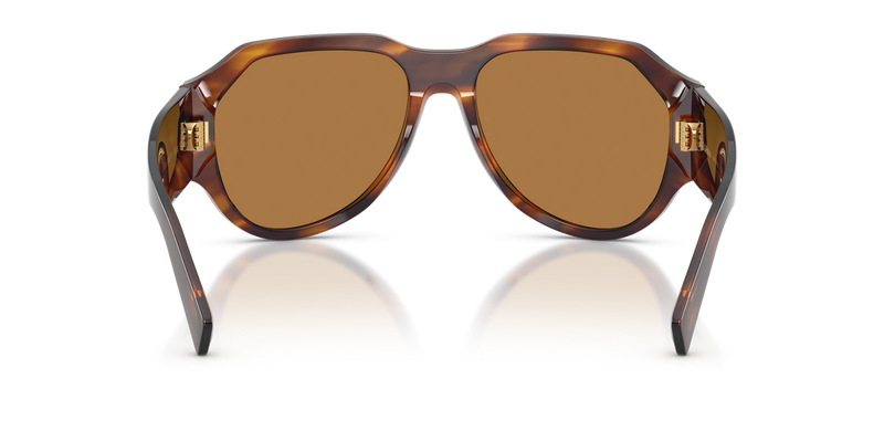 Dolce & Gabbana DG4504 in Striped Brown / Bronze (306373) - Temple Detail