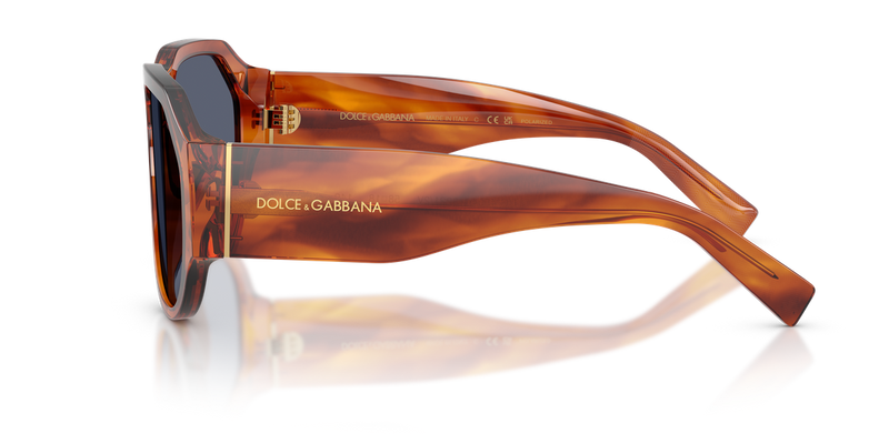 Dolce & Gabbana DG4504 in Striped Ginger / Dark Blue Polarized (32212V) - Alternate View