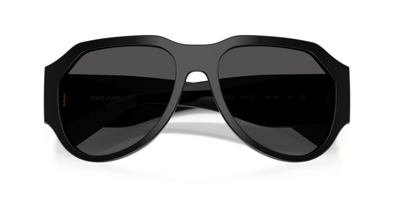 Dolce & Gabbana DG4504 in Black / Dark Grey (501/87) - Alternate View