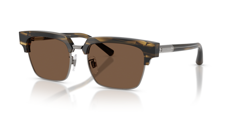 Dolce & Gabbana DG4522 in Striped Brown / Brown (306373) - Front View