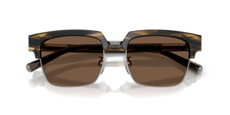 Dolce & Gabbana DG4522 in Striped Brown / Brown (306373) - Side View