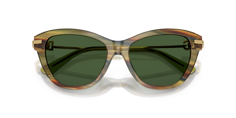 Dolce & Gabbana DG4534 in Striped Green Transparent / Dark Green (347571) - Alternate View