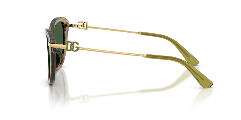 Dolce & Gabbana DG4534 in Striped Green Transparent / Dark Green (347571) - Alternate View
