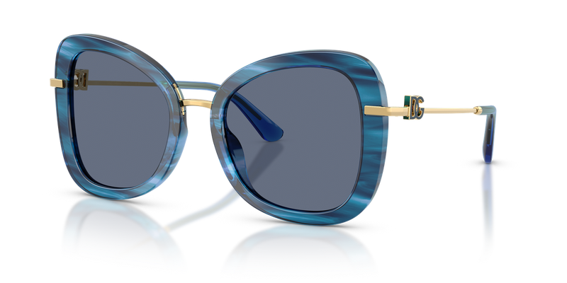 Dolce & Gabbana DG4535 in Striped Blue / Blue (347272) - Front View