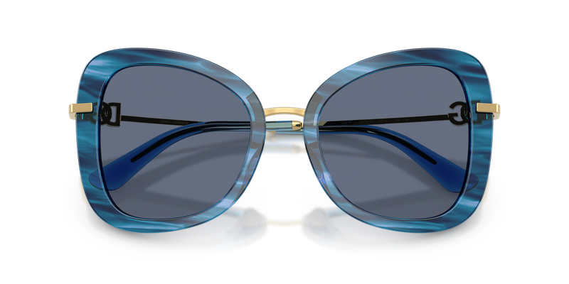 Dolce & Gabbana DG4535 in Striped Blue / Blue (347272) - Side View