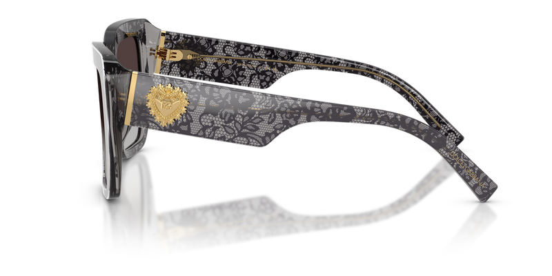 Dolce & Gabbana DG4538 in Print Black Lace / Grey Gradient (34718G) - Alternate View