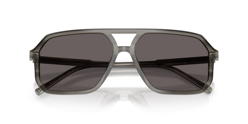 Dolce & Gabbana DG4541 in Grey On Striped Grey / Black Smoke (347987) - Side View