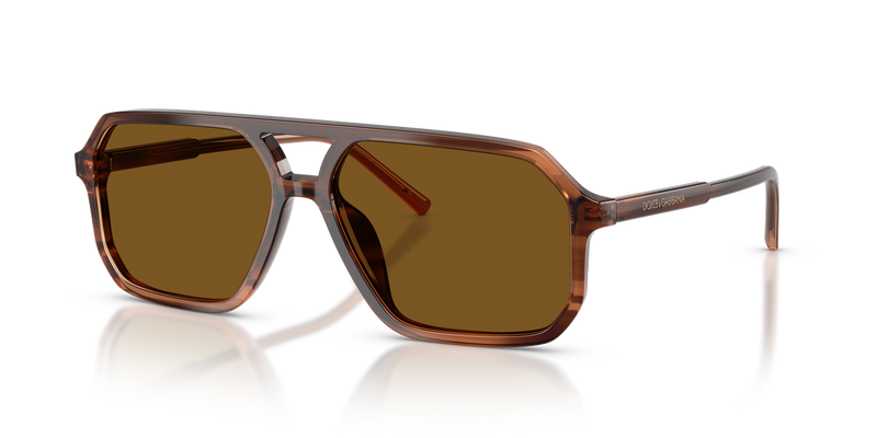 Dolce & Gabbana DG4541 in Brown On Striped Brown / Dark Brown Polarized (348183) - Alternate View