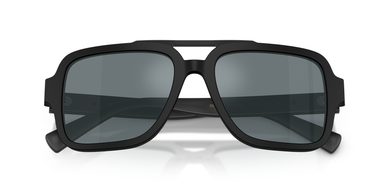 Dolce & Gabbana DG4544 in Matte Black / Grey Mirror Black (25256G) - Side View