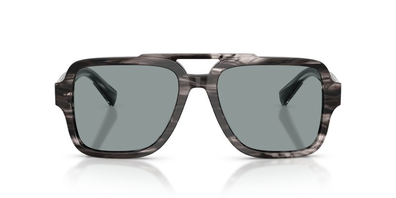 Dolce & Gabbana DG4544 in Striped Grey / Dark Grey (3440/1) - Alternate View