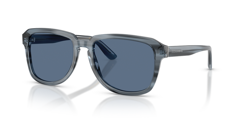 Dolce & Gabbana DG4566 in Transparent Blue On Striped Blue - Front View