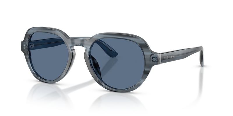 Dolce & Gabbana DG4567 in Transparent Blue On Striped Blue - Alternate View