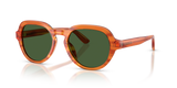 Transparent Camel On Striped Ginger / Dark Green (348371)