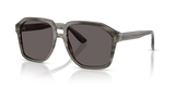Transparent Grey On Striped Grey / Black Smoke (347987)
