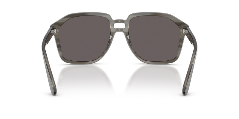Dolce & Gabbana DG4568 in Transparent Grey On Striped Grey - Temple Detail