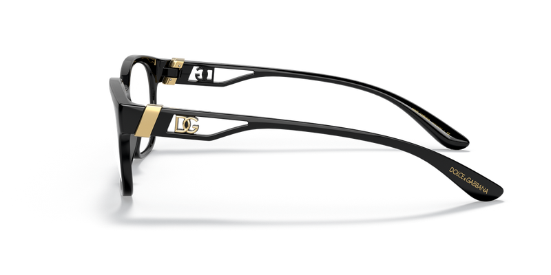 Dolce & Gabbana DG5066 in Black / Demo Lens (501) - Back View