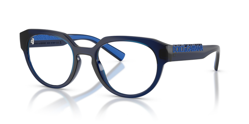 Dolce & Gabbana DG5113 in Transparent Dark Blue / Demo Lens (3009) - Alternate View