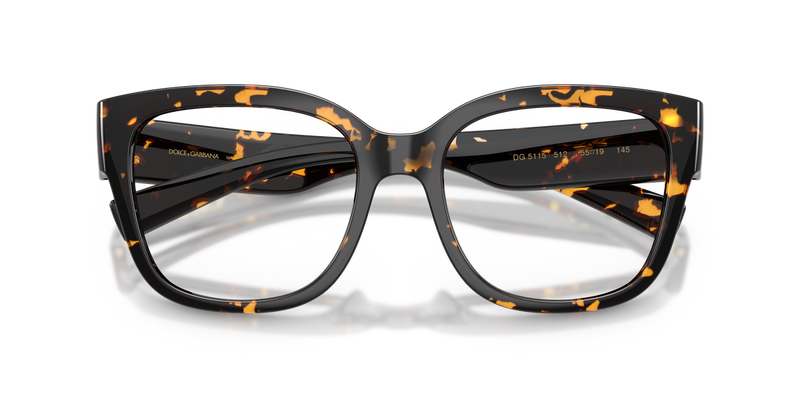 Dolce & Gabbana DG5115 in Yellow Havana / Demo Lens (512) - Alternate View