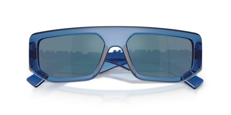Dolce & Gabbana DG6203 in Transparent Blue / Dark Grey Ar Blue (300925) - Alternate View