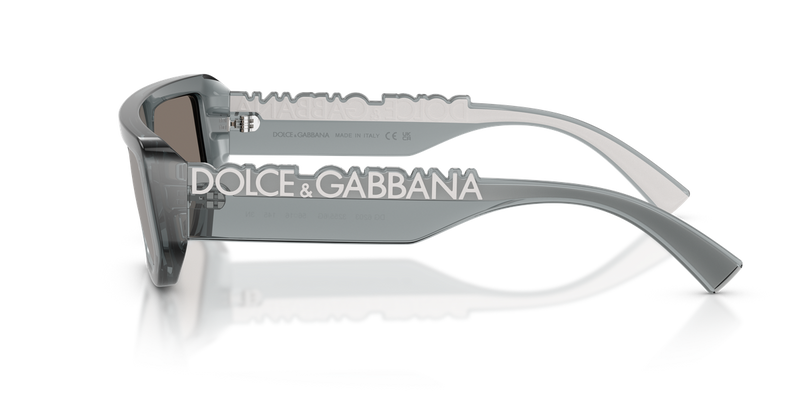 Dolce & Gabbana DG6203 in Transparent Dark Grey / Light Grey Mirror Silver (32556G) - Alternate View