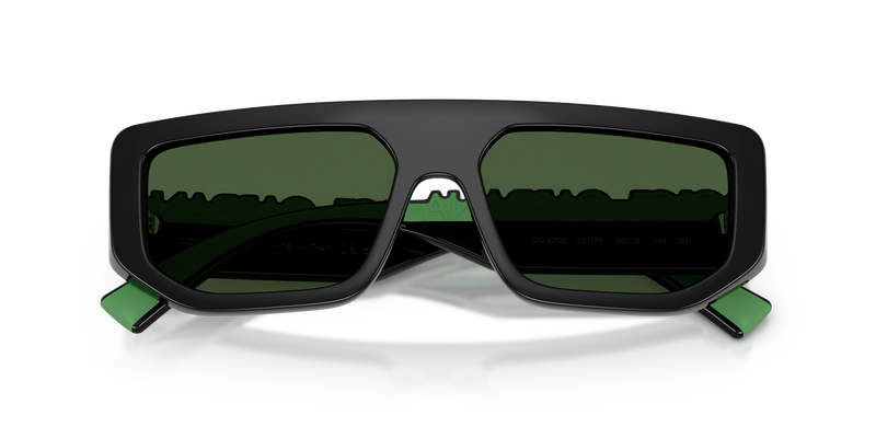 Dolce & Gabbana DG6203 in Black / Dark Green (501/71) - Alternate View