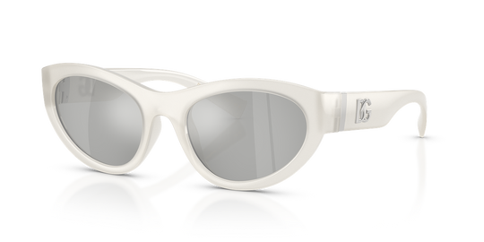 Dolce & Gabbana DG6207 - Milky White / Clear Mirror Silver (30398V)