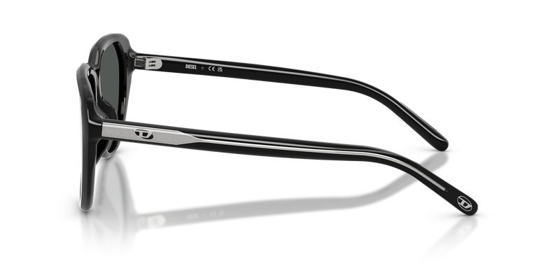 Diesel DL2011U in Solid Black (200187) - Back View